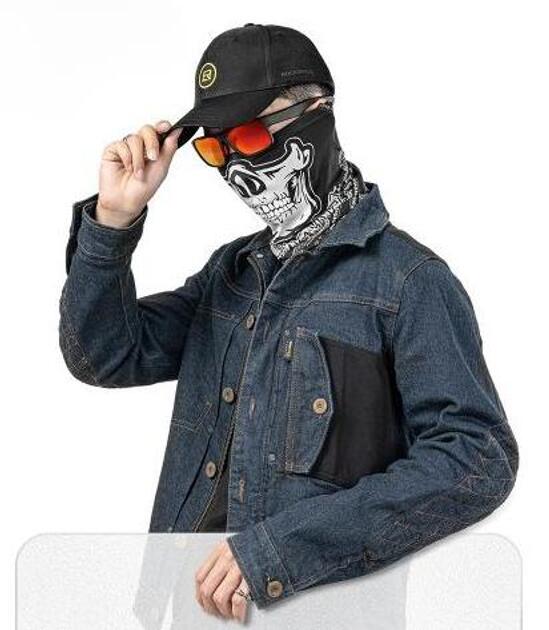 Balaclava Multifuncional ROCKBROS Crânio - Preto 3/7