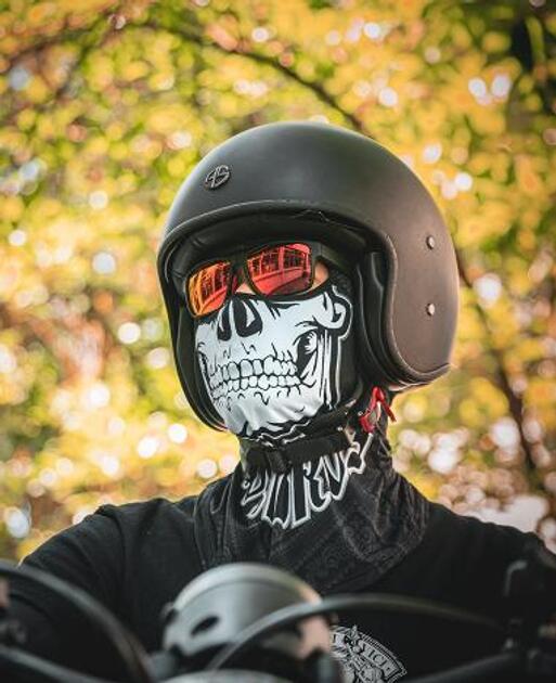 Balaclava Multifuncional ROCKBROS Crânio - Preto 6/7
