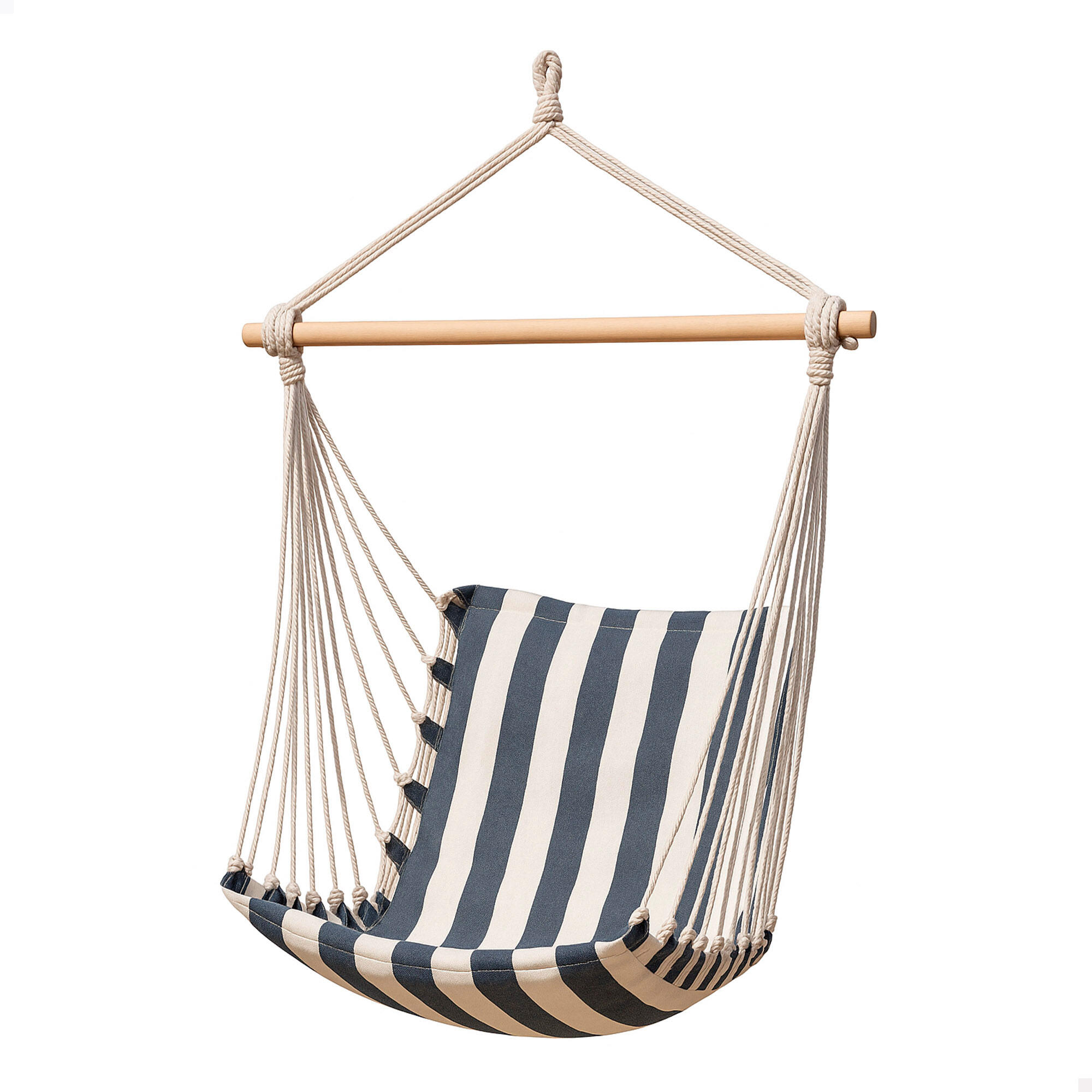 Aktive cadeira suspensa listrada 90x55x125 cm com suporte de madeira