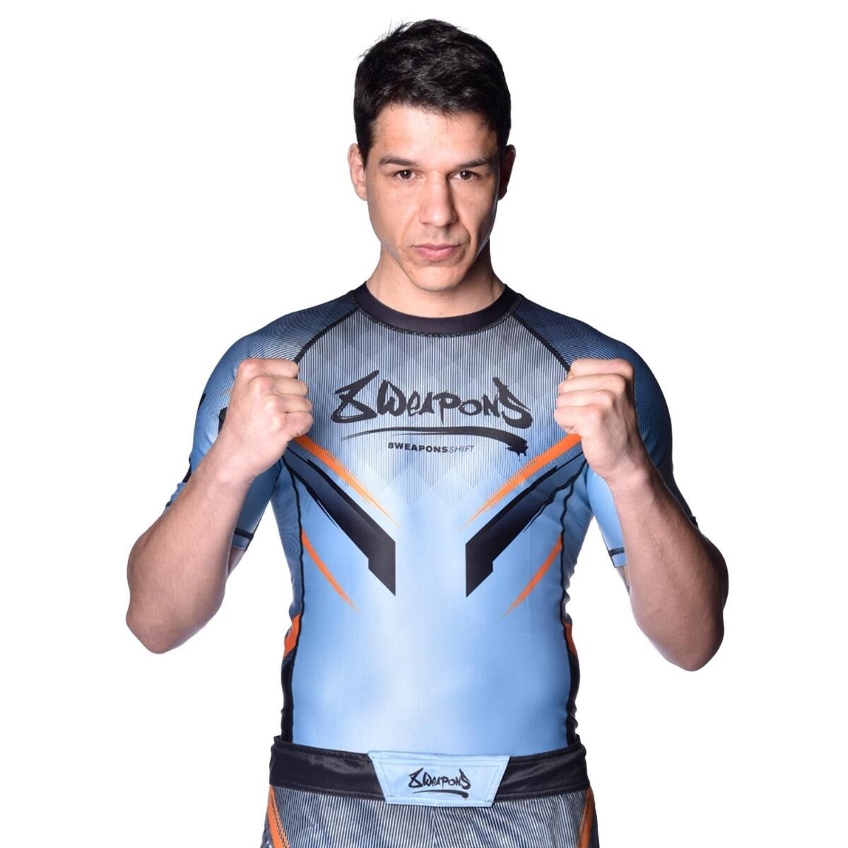 8 WEAPONS Rashguard, S/S, Shift, ice-grey orange, L 3/7