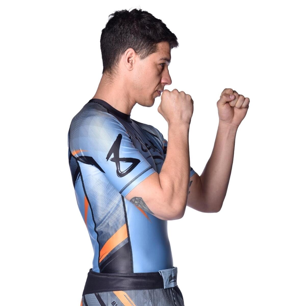 8 WEAPONS Rashguard, S/S, Shift, ice-grey orange, L 4/7