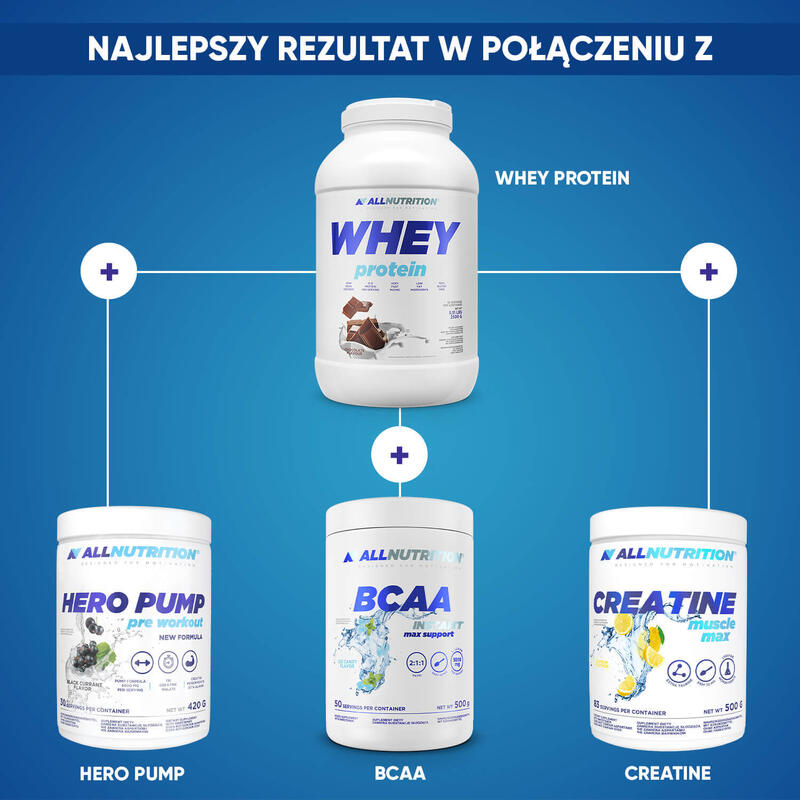 Odżywka białkowa WHEY PROTEIN WPC 908g Biała Czekolada-Truskawka