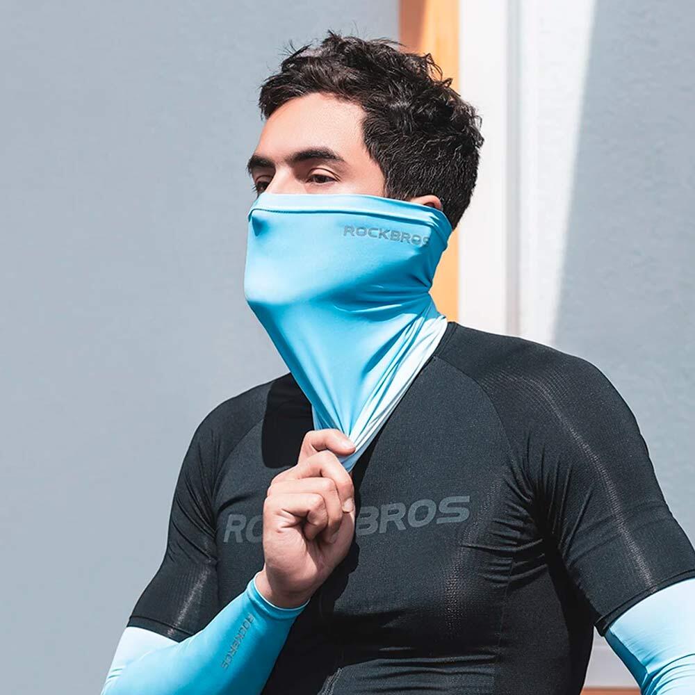 Bandeau facial rafraîchissant pour activités outdoor bleu clair 3/5