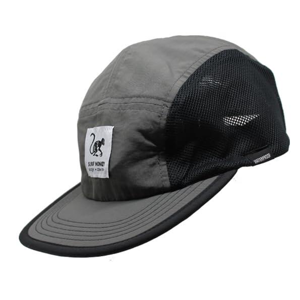 5-panel running cap – recycled – waterproof – fluorine-free – adult (Lead Grey)