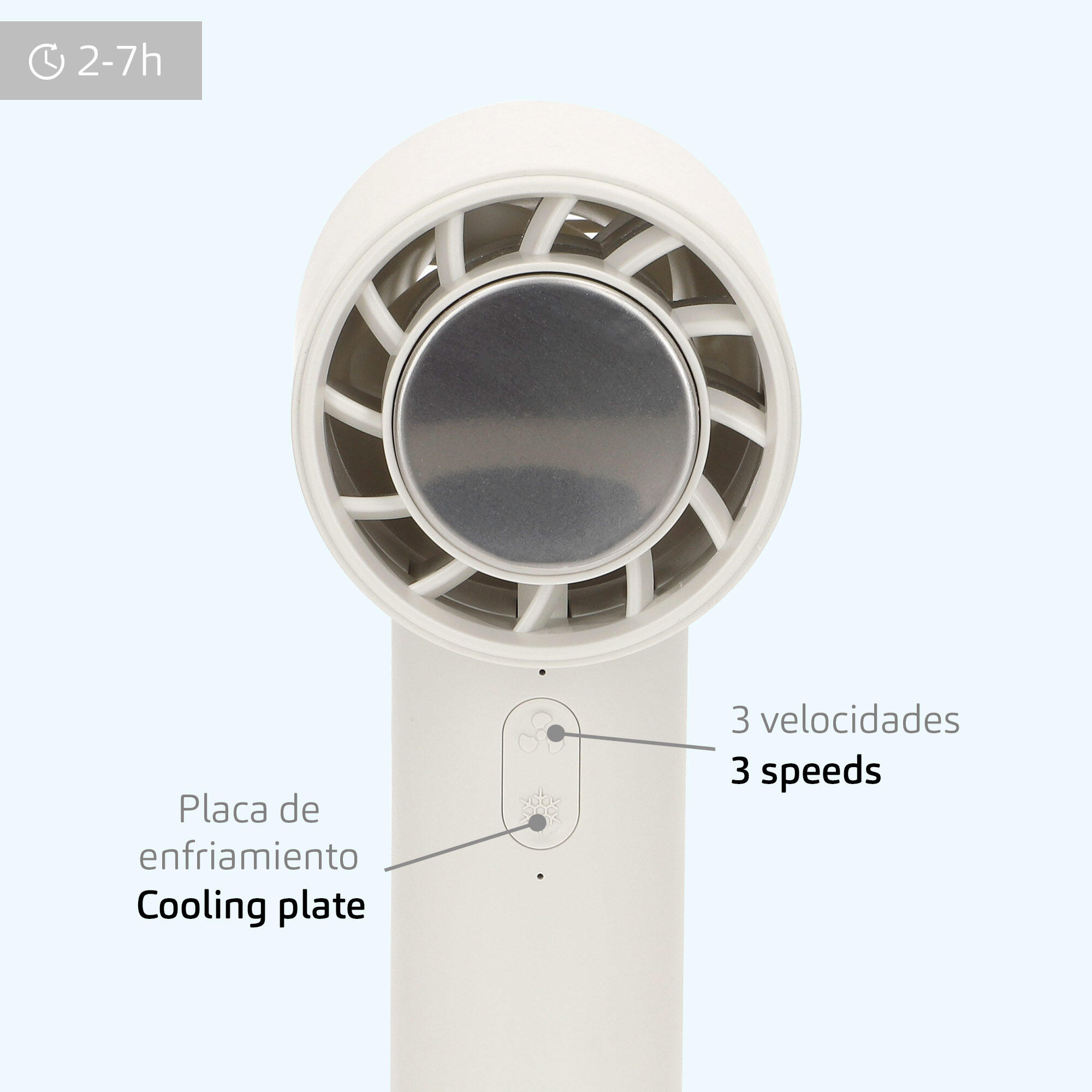 Aktive Ventilateur portable rechargeable 6x16 cm 3 vitesses 3/7