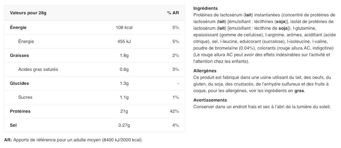Whey concentrée - 100% Pure Whey - Gâteau au Fromage à la Framboise 2/5