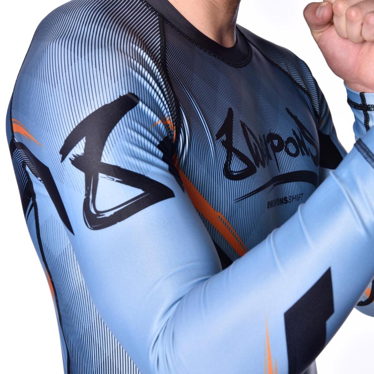 8 WEAPONS Rashguard, L/S, Shift, ice-grey orange, M 7/7