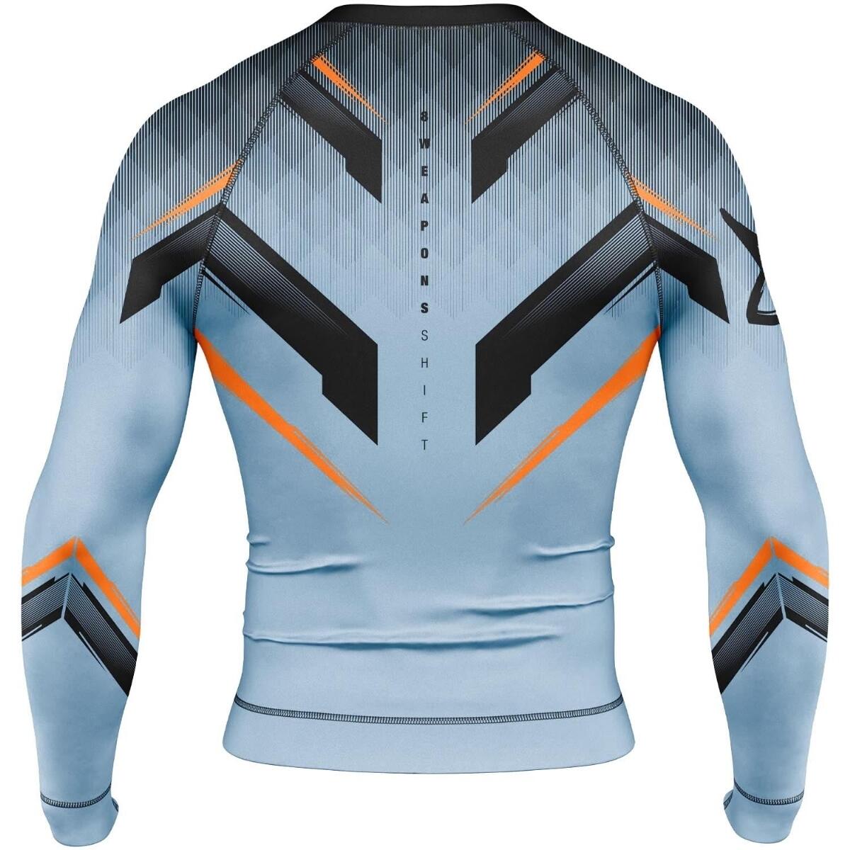 8 WEAPONS Rashguard, L/S, Shift, ice-grey orange, M 2/7