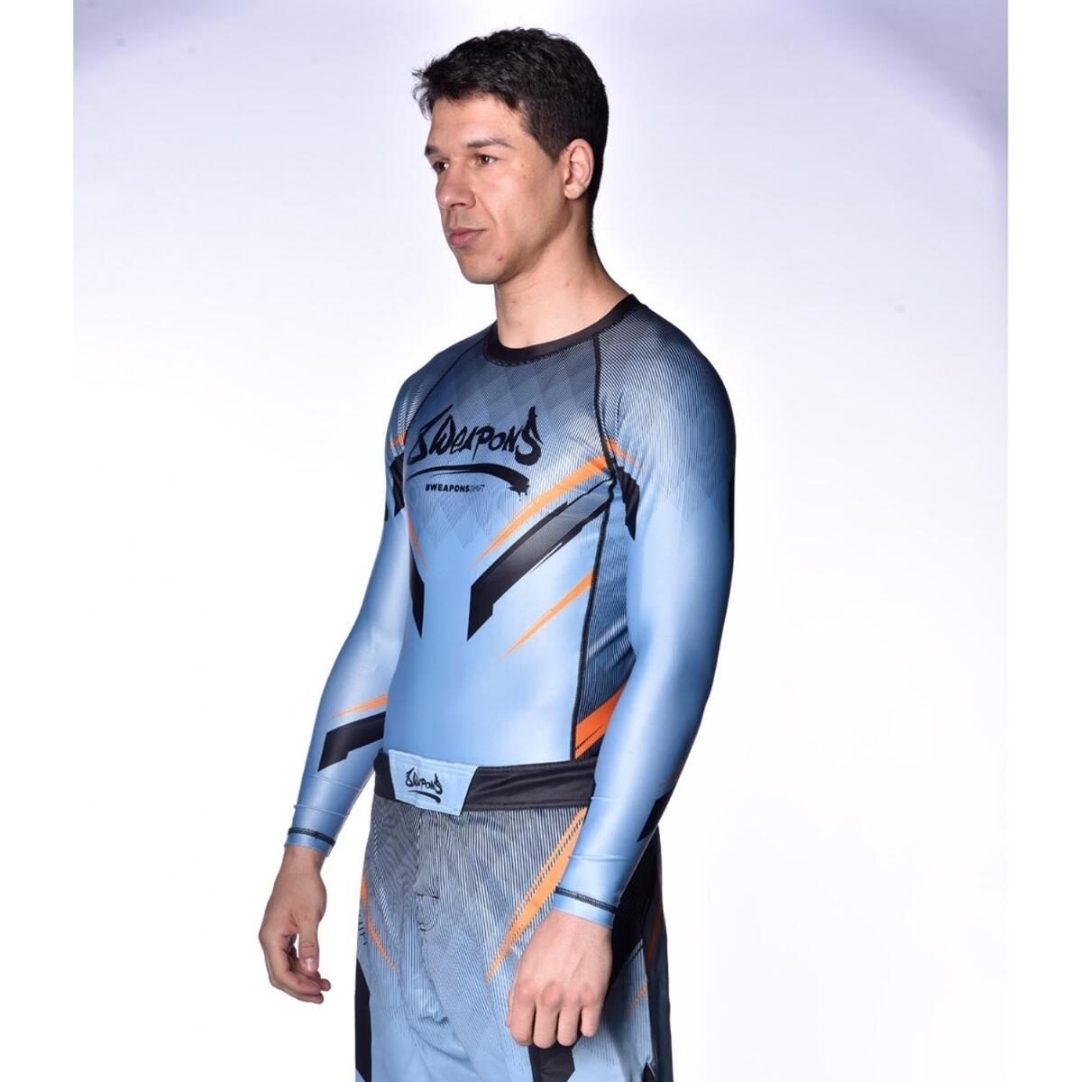 8 WEAPONS Rashguard, L/S, Shift, ice-grey orange, M 4/7