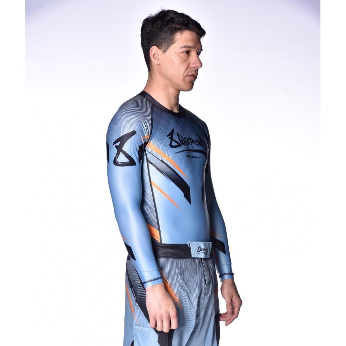 8 WEAPONS Rashguard, L/S, Shift, ice-grey orange, M 5/7