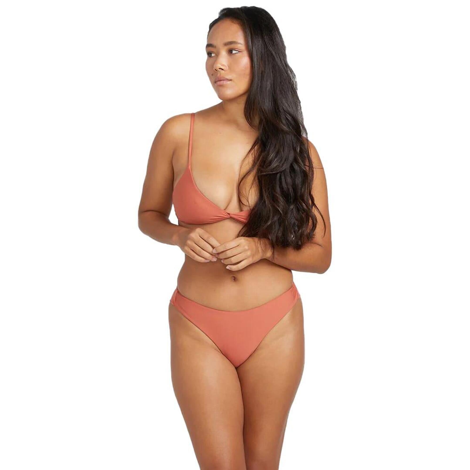 Volcom - Simply Seamless Cheekini Bas De Maillot De Bain Femme - Maillot De Bain 2 Pièces - Gris|jaune -  M - Decathlon