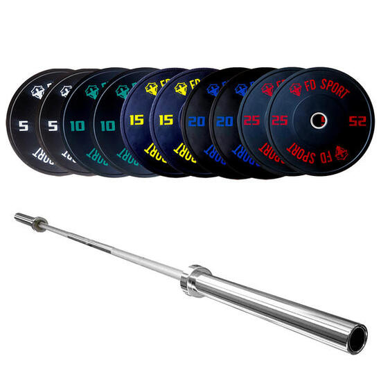 Kit Bilanciere Olimpico 220 cm e 150 kg FDBT