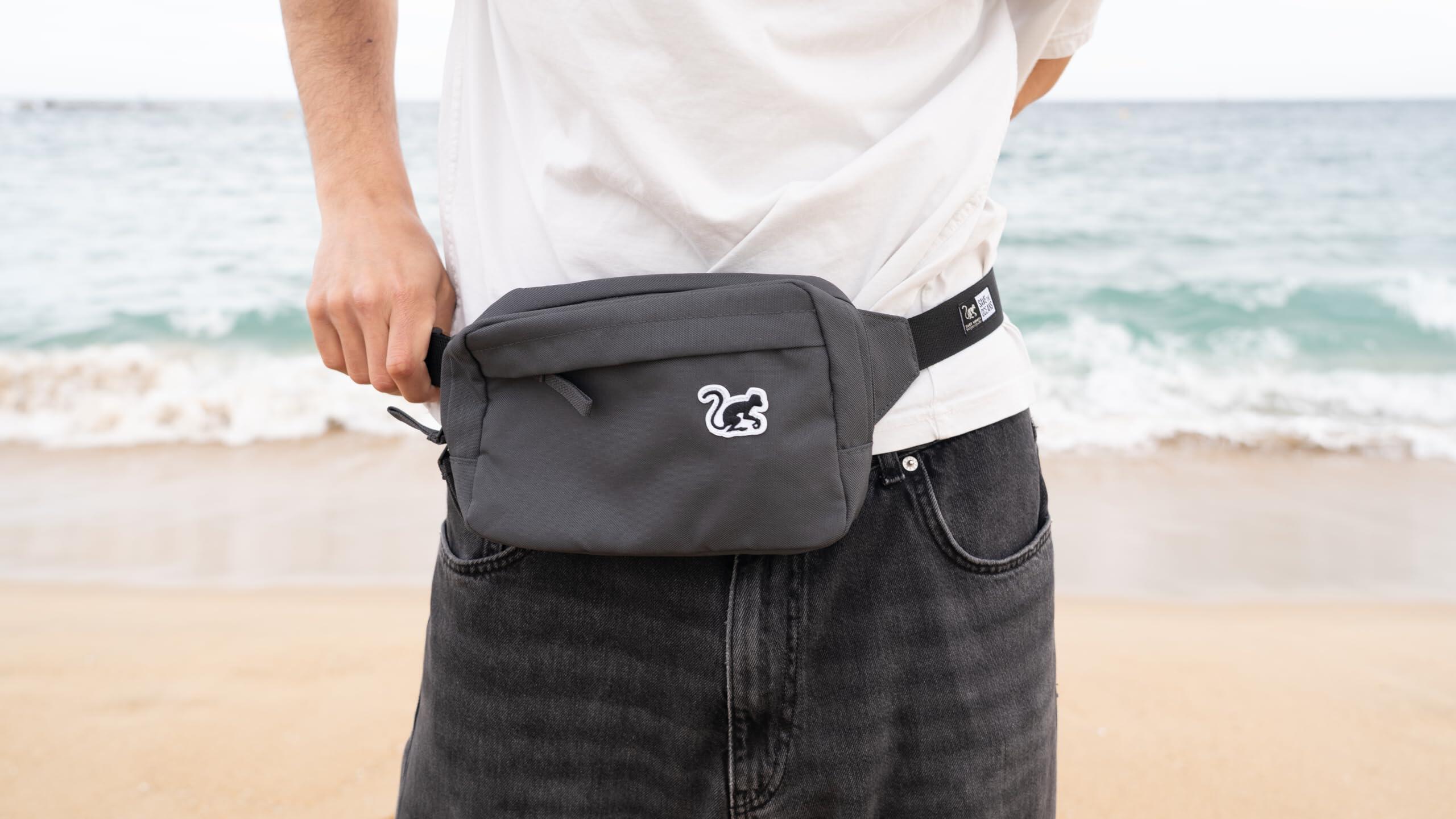 Riñonera Cruzada - Doggy Bag - Unisex-Adulto - 2L - Reciclado (Plomo) 3/5