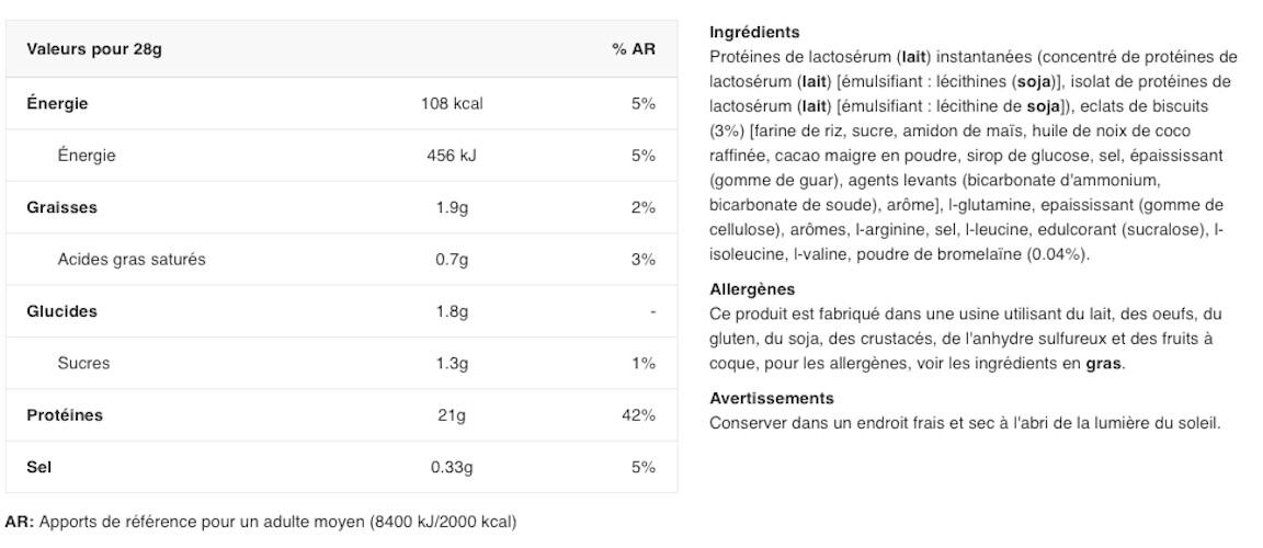 Wei-eiwit - 100% Pure Whey (1kg) - Zwart Koekje 2/5