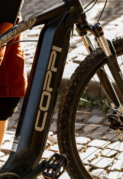 Bici elettrica a pedalata assistita Coppi trailer MTB nero grigio 2/3