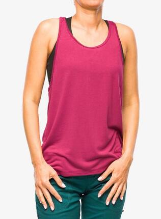 Top d'escalade femme Ocún Fionna ultra léger wine coupe loose stretch 4-way