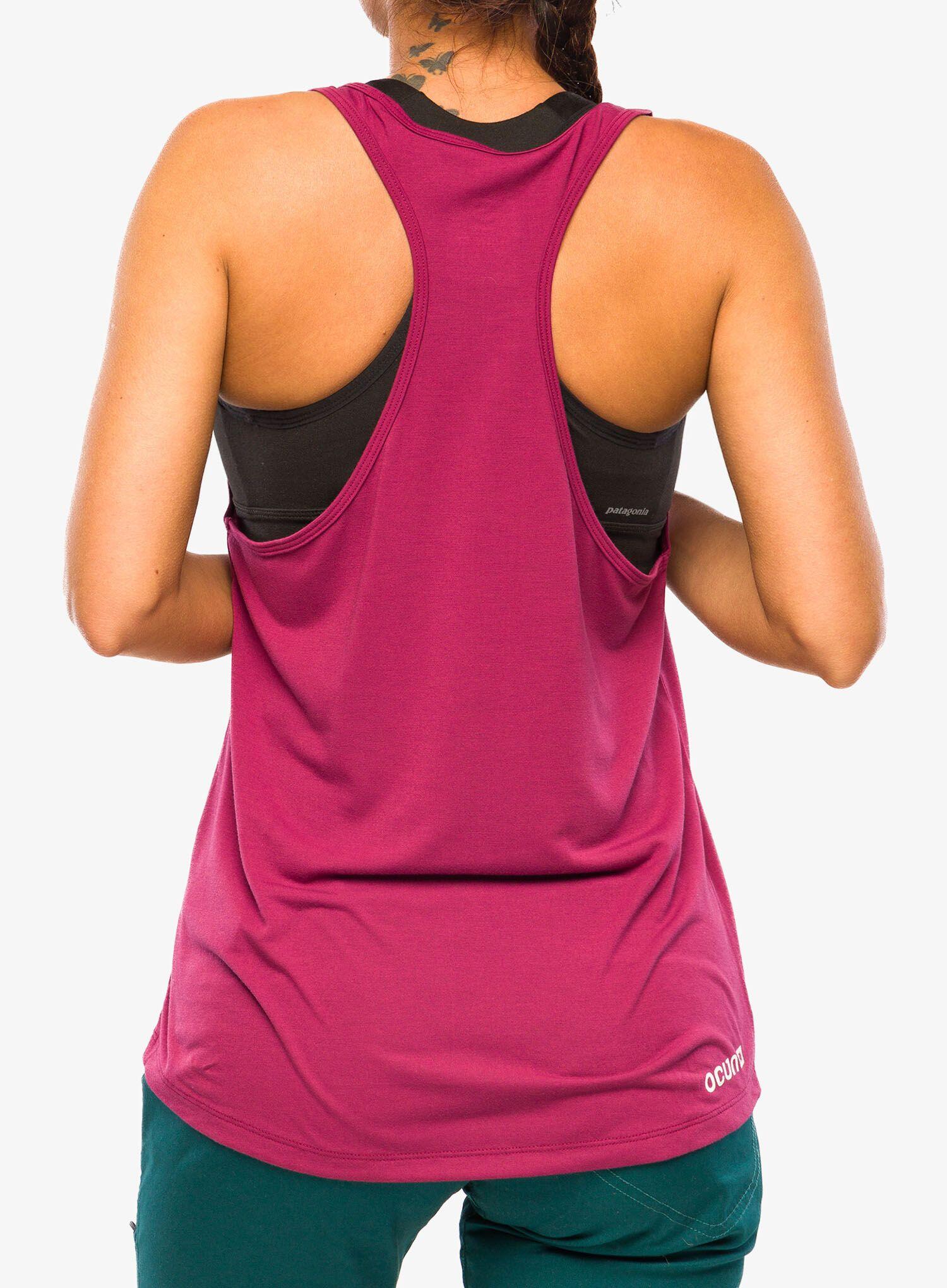 Top d'escalade femme Ocún Fionna ultra léger wine coupe loose stretch 4-way 2/7