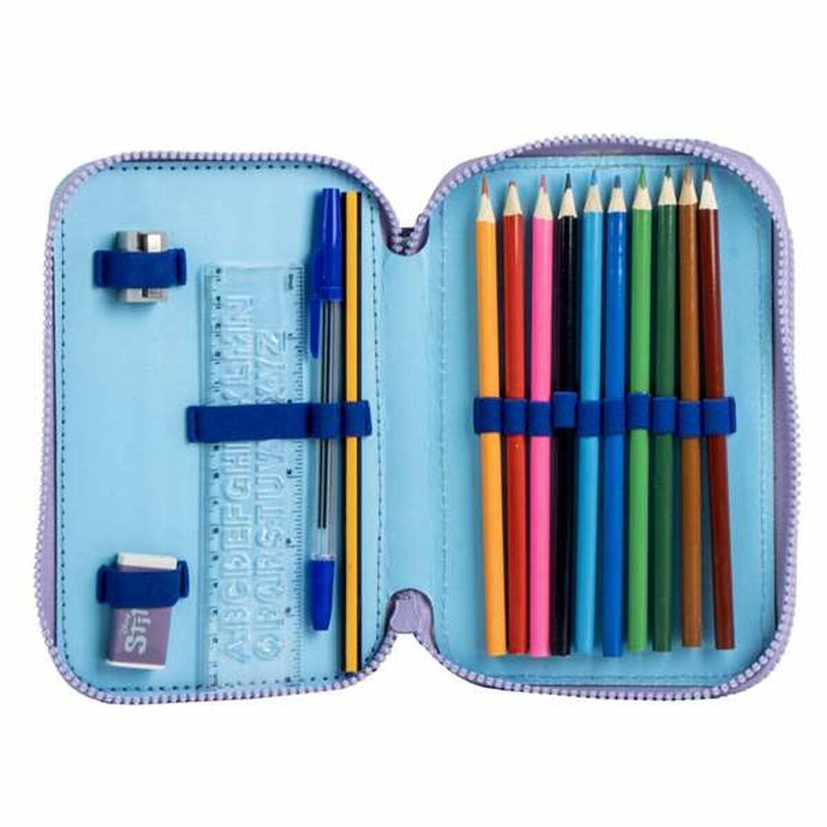 Pochette crayons Stitch Bleu 3/4