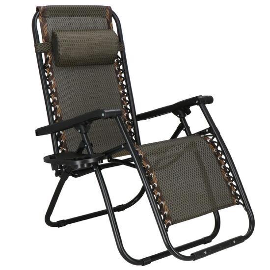 Leżak turystyczny Springos zero gravity z zagłówkiem