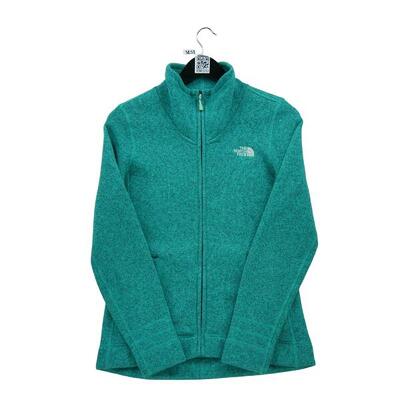 Tweedehands - dames tnf turquoise fleece jas - als nieuw