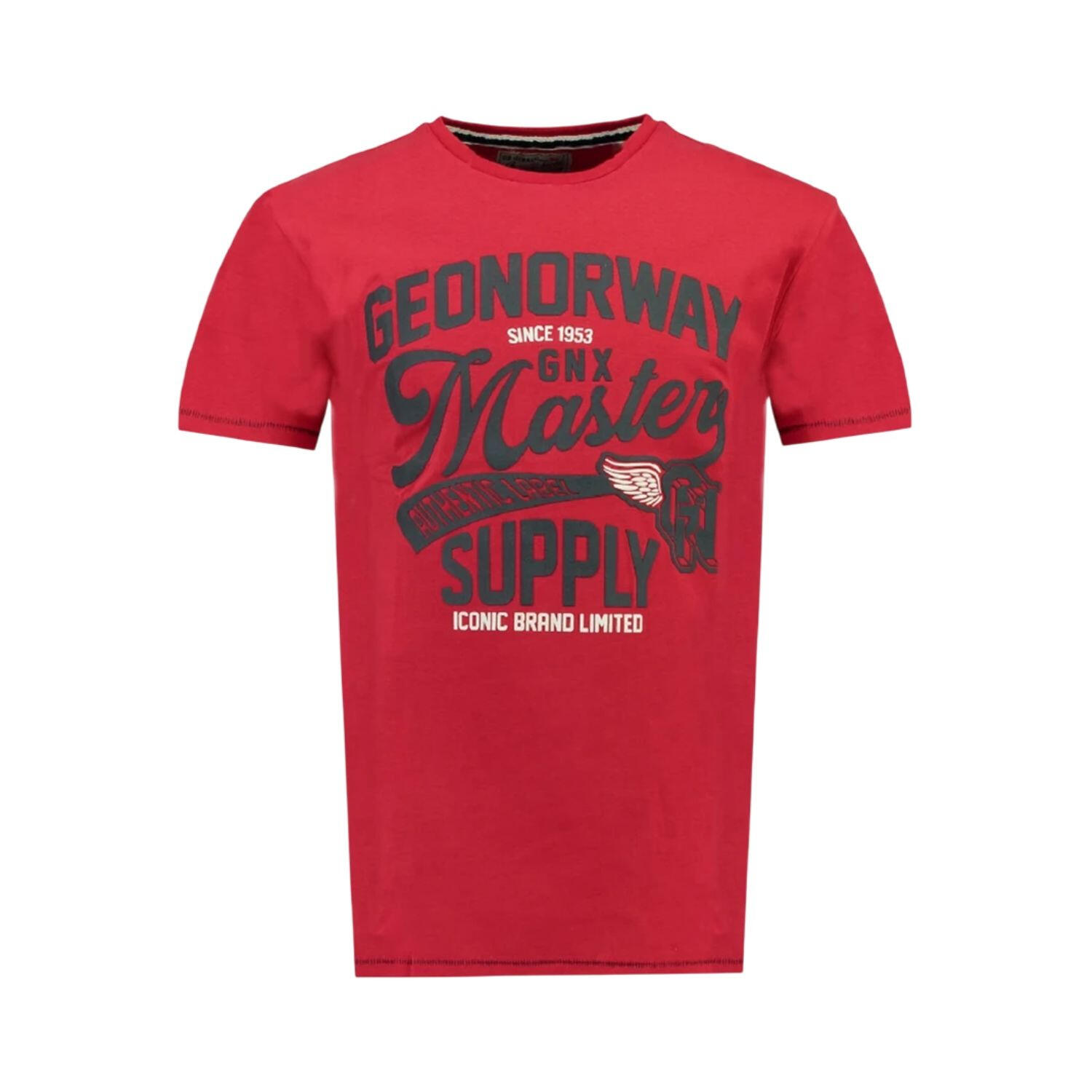 Geographical Norway - T-shirt De Randonnée Pour Hommes - Norvège Géographique - T-shirt Manches Courtes - Rouge - Decathlon