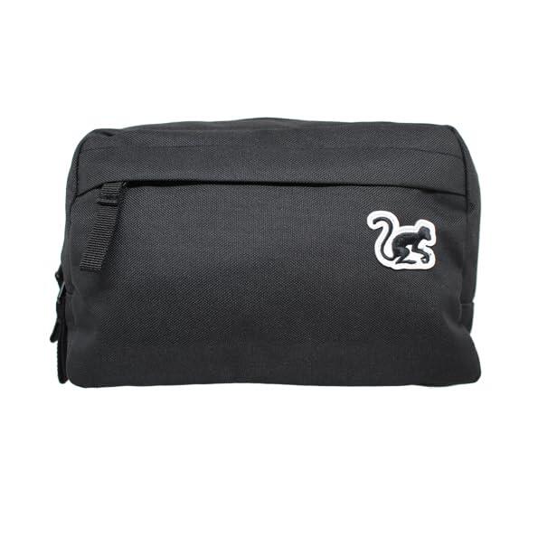 SURF MONKEY Crossbody Heuptas - Doggy Bag - Unisex - Volwassenen - 2L - Gerecycled (Zwart)