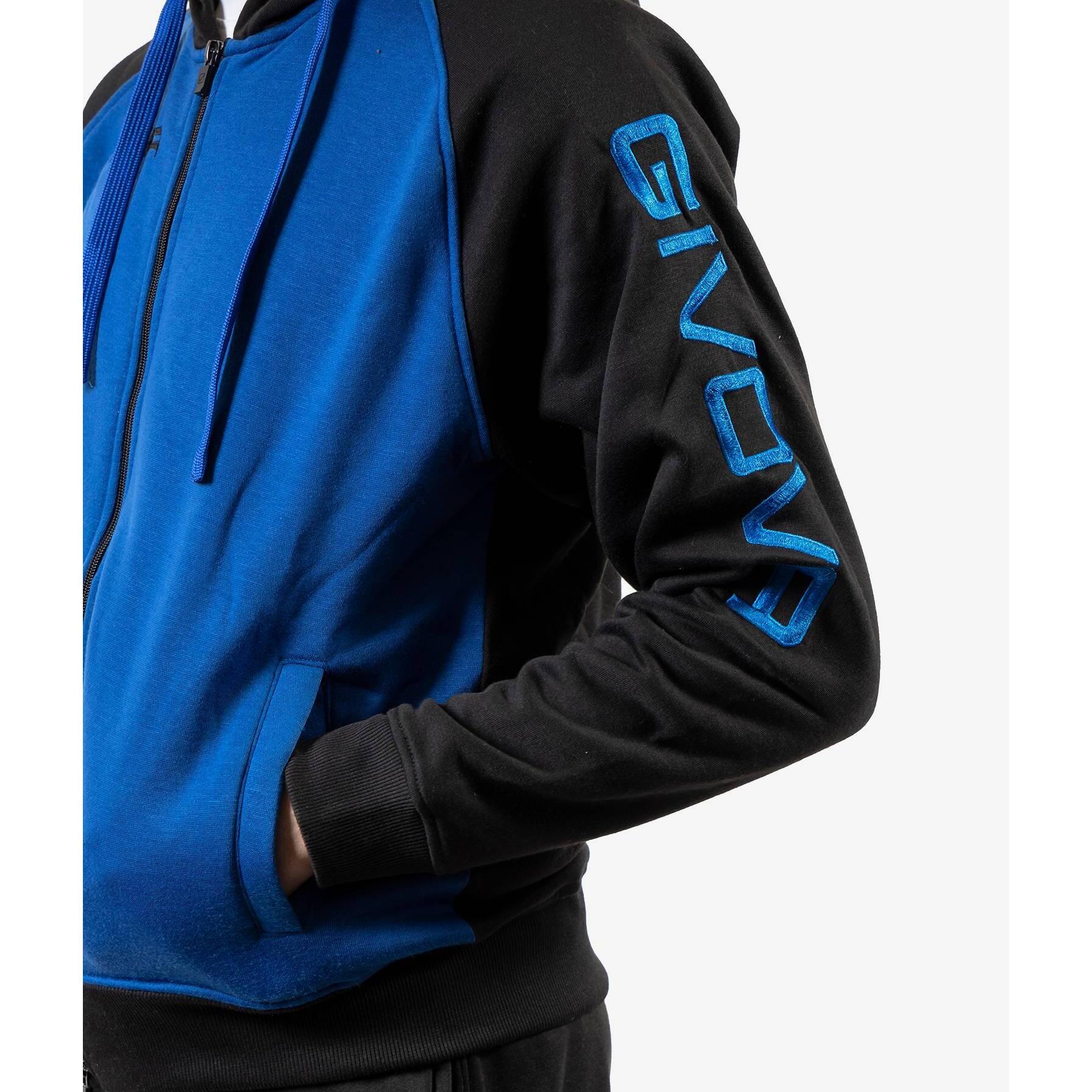 TUTA complete uomo givova azzurro/nero 3/5