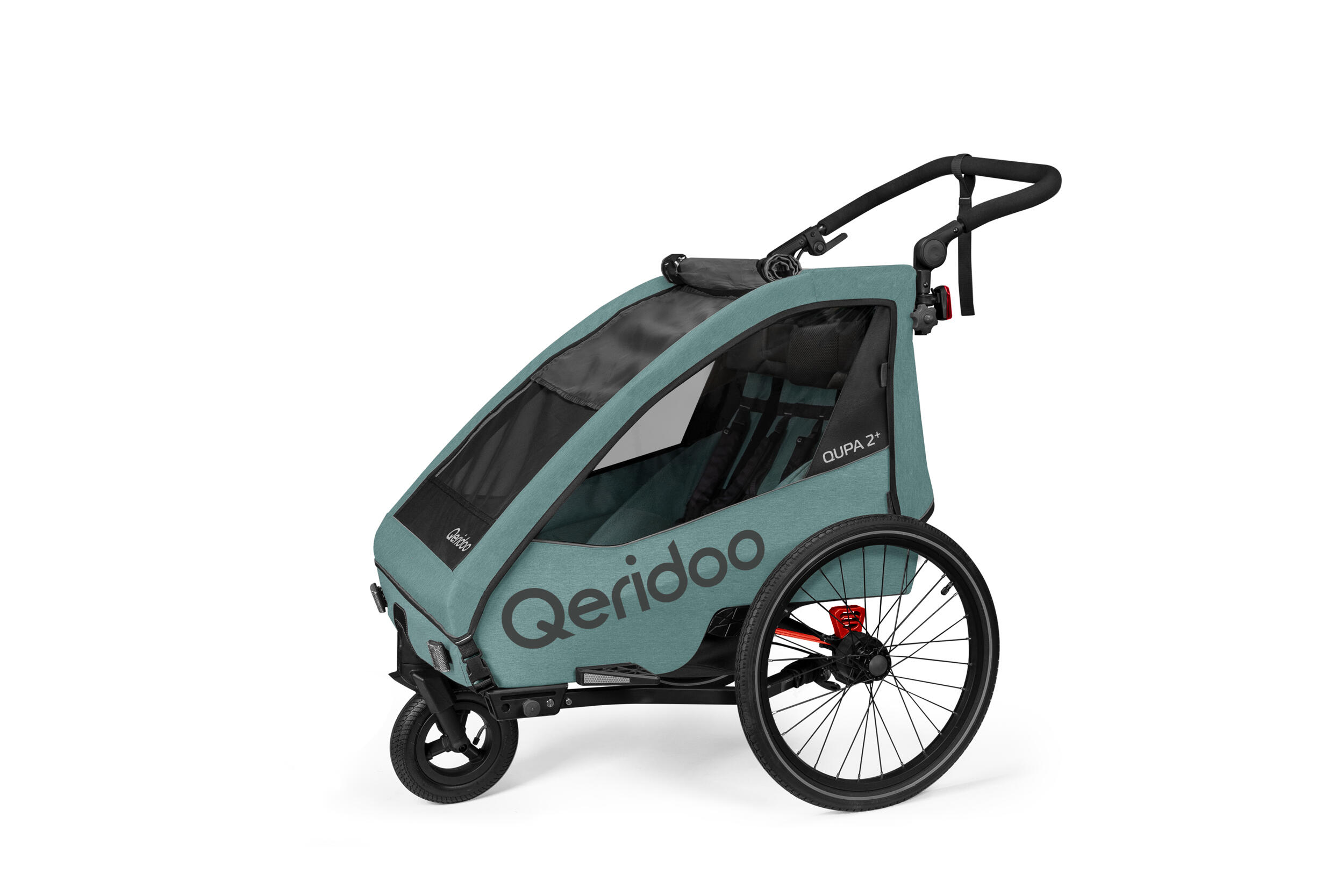 QERIDOO Qeridoo Fahrradanhänger QUPA 2 Plus Mineral Blue