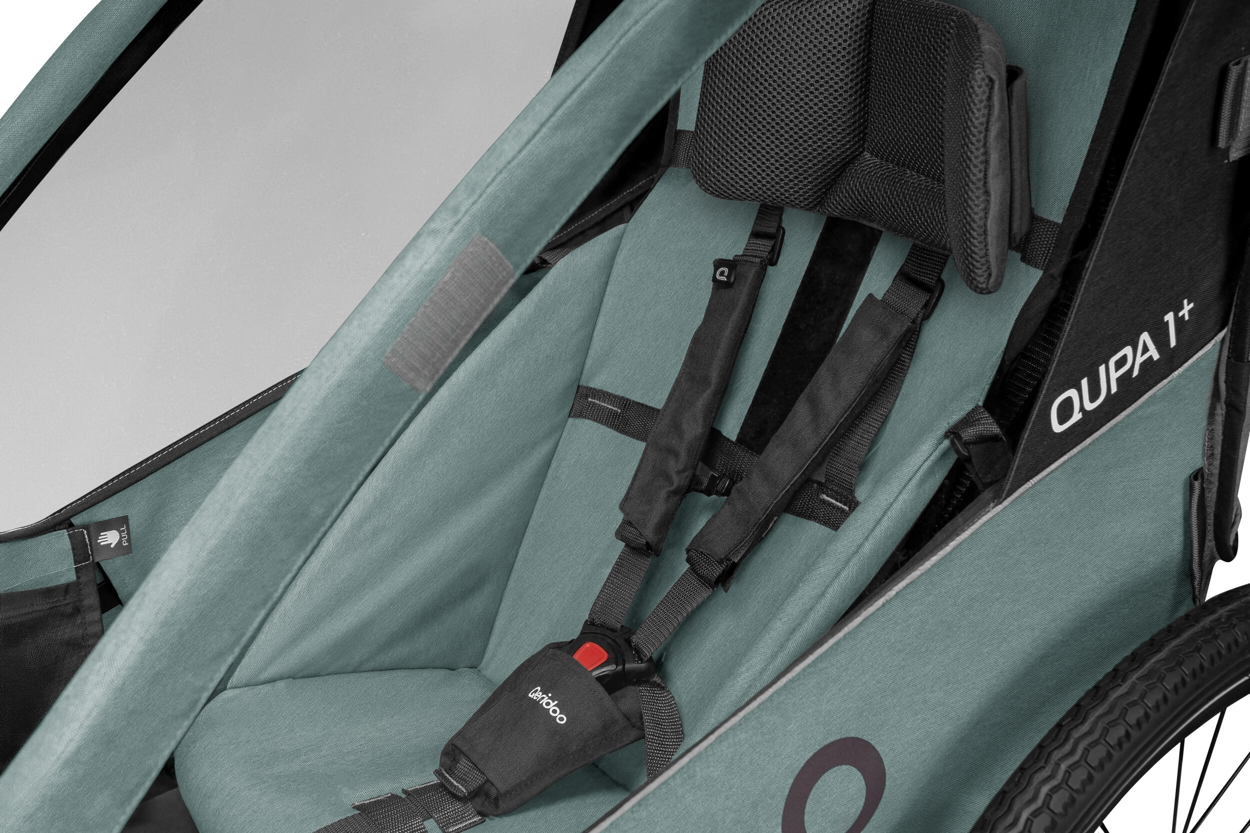 Fahrradanhänger QUPA 1 Plus Mineral Blue 4/5
