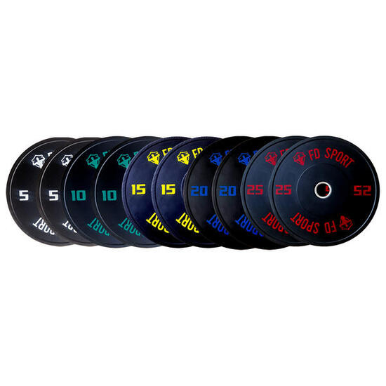 Set Bumper 150 kg dischi olimpici