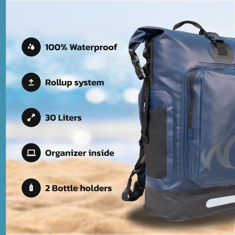 Sac à dos IMPERMEABLE 30L Bleu
