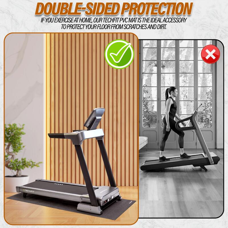 Covor protectie TECHFIT benzi de alergare, 198 x 92 cm x 0.6 cm, Rezistent apa