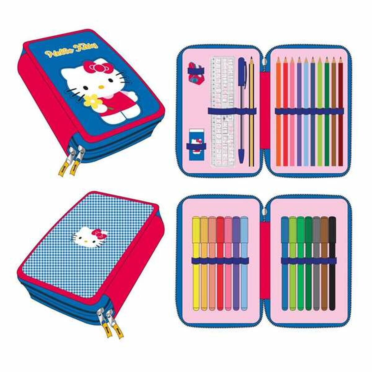 Estojo hello kitty azul