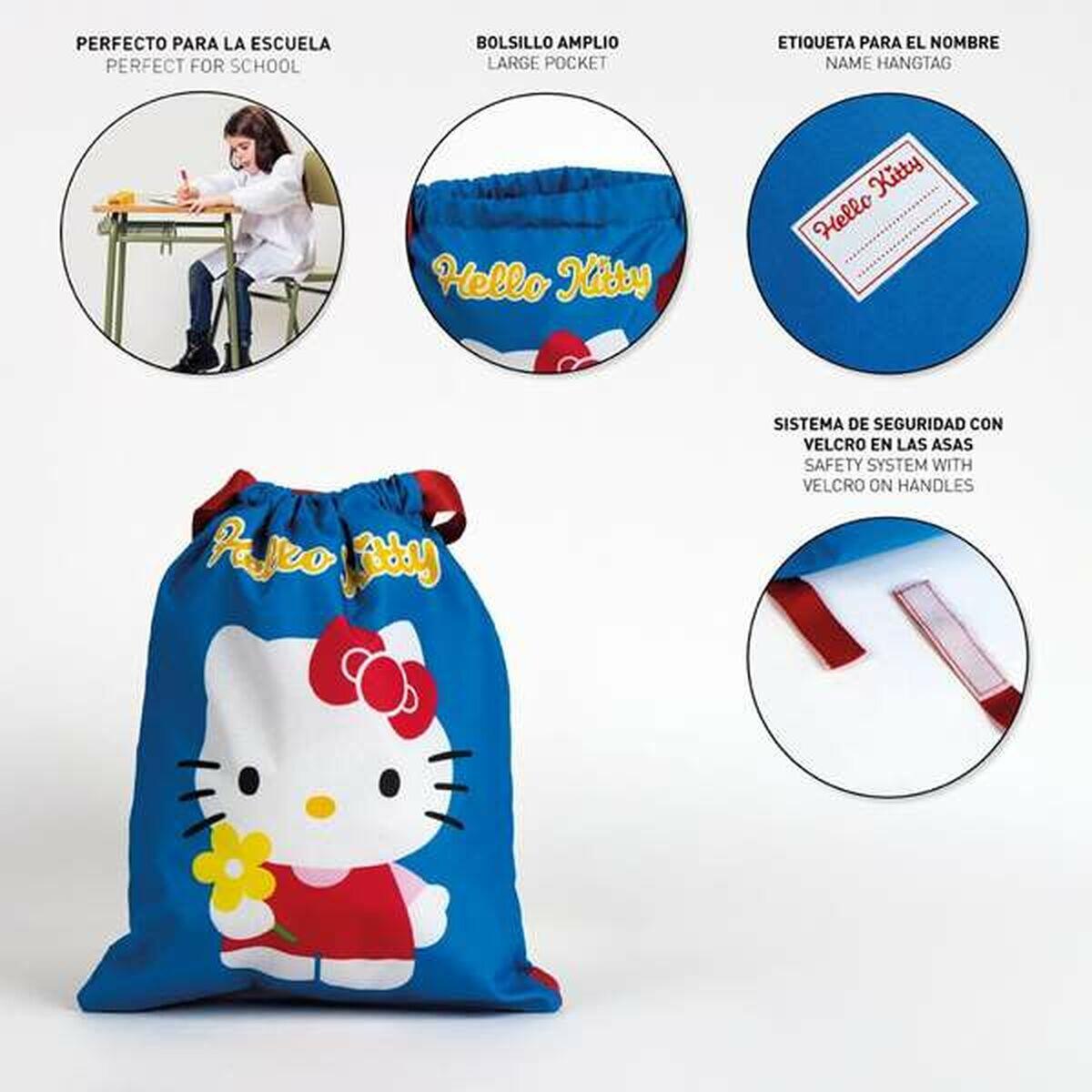 Bolsa Mochila con Cuerdas Hello Kitty Azul 5/5