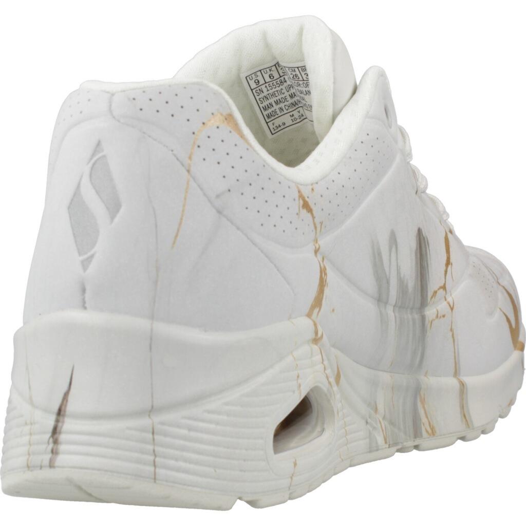 Baskets Skechers Uno - Marbel Marvel, Blanc, Femmes 3/7
