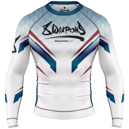 Rashguard 8 WEAPONS Shift Langärmlig Lycra 260gsm weiss