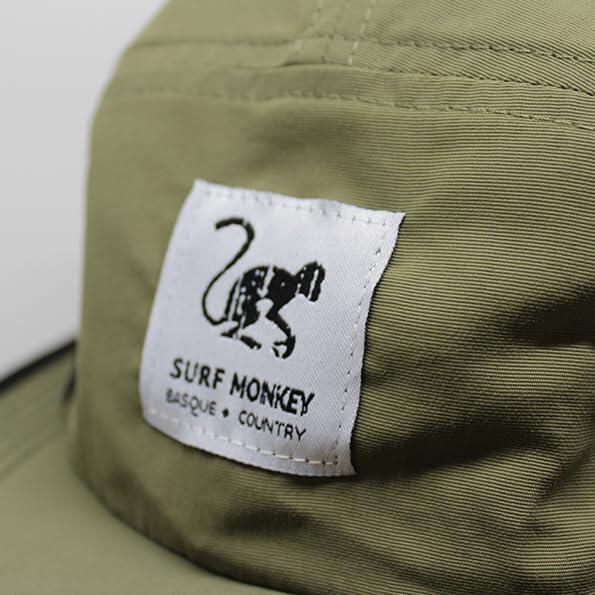 Casquette de running 5 panneaux – recyclée – imperméable – sans fluor (Olive) 2/5
