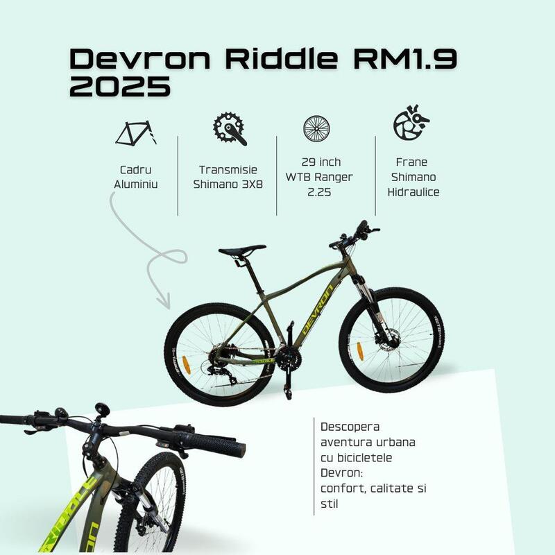 Bicicleta Mtb Devron Riddle RM1.9 - 29 Inch, M, Verde