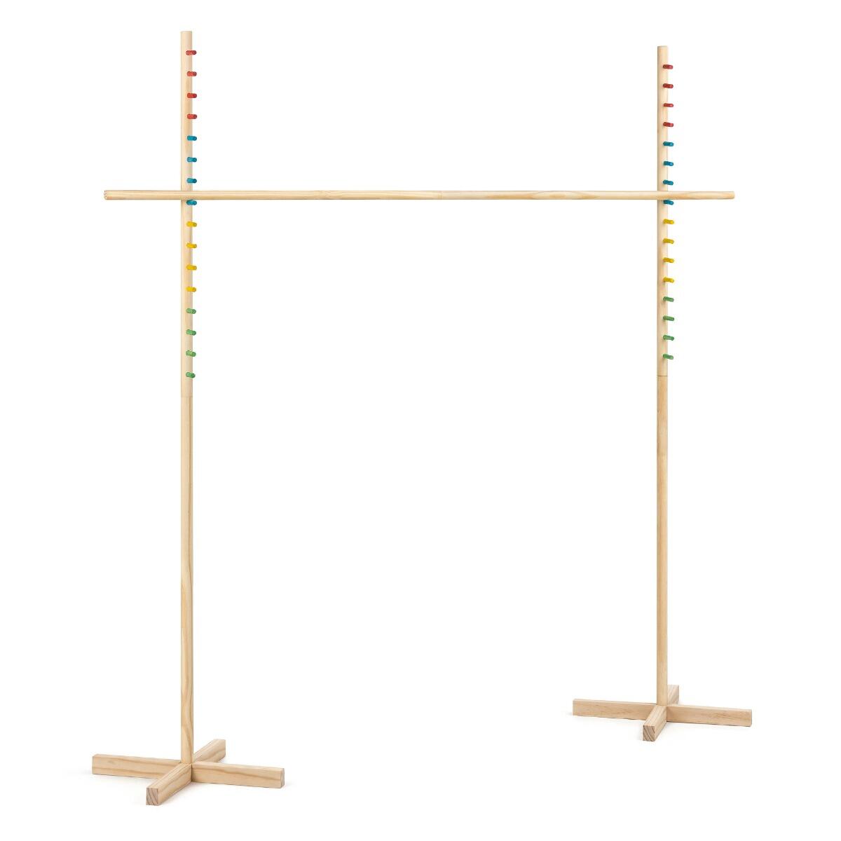 TOYRIFIC Grasshopper Game Wooden Limbo for Kids, Outdoor Indoor, Wooden