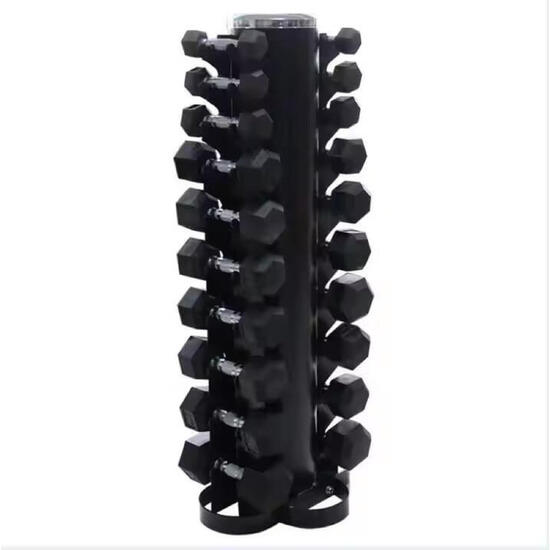 Zestaw hantli hex gumowanych 2 x 1-10 (110 kg) + stojak UF11635 UNDERFIT