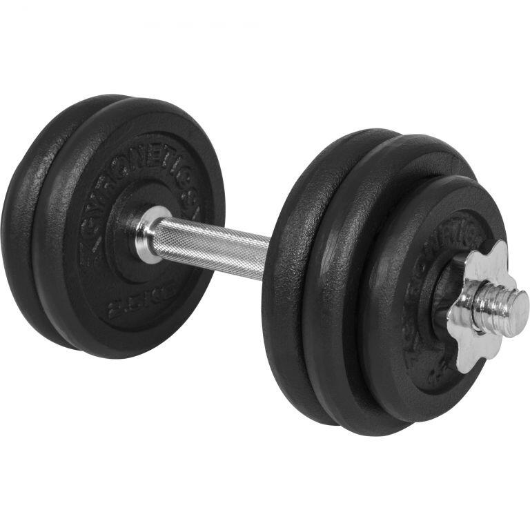 Kit Mancuernas Musculación Gyronetics Hierro Fundido 15Kg Diámetro 25mm 1/7