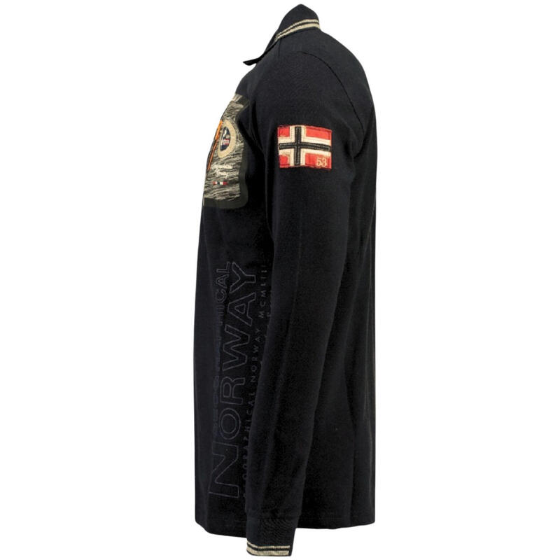 Koszulka męska Geographical Norway Kitor czarna polo