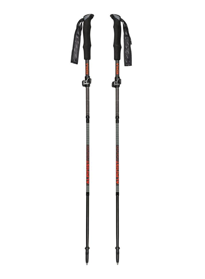 Kije karbonowe Kohla Alpinist Nano - black/red orange/iceberg green