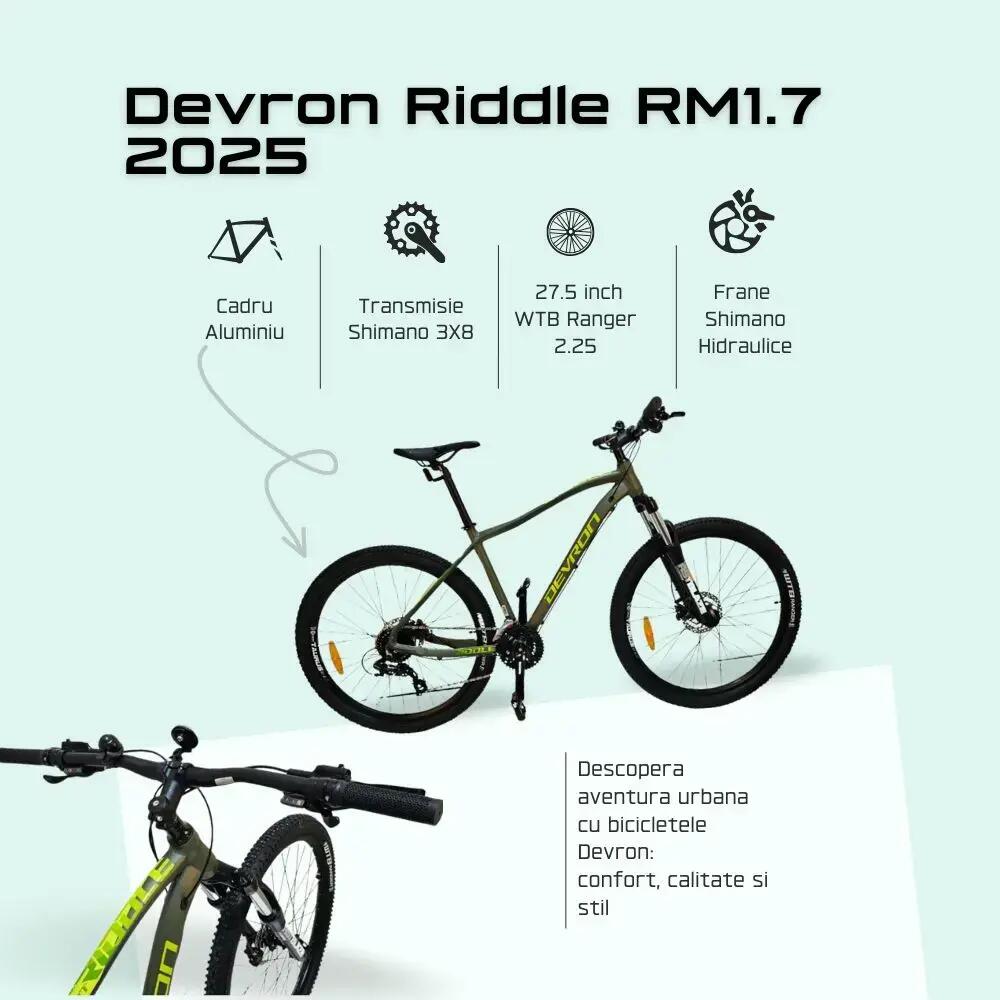 MTB-fiets Devron Riddle RM1.7 - 27,5 inch, L, groen 3/4
