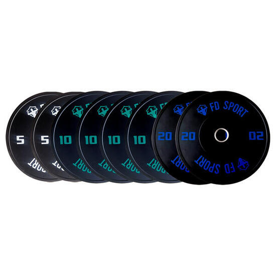 Set Bumper 90 kg FDBT per bilancieri olimpici