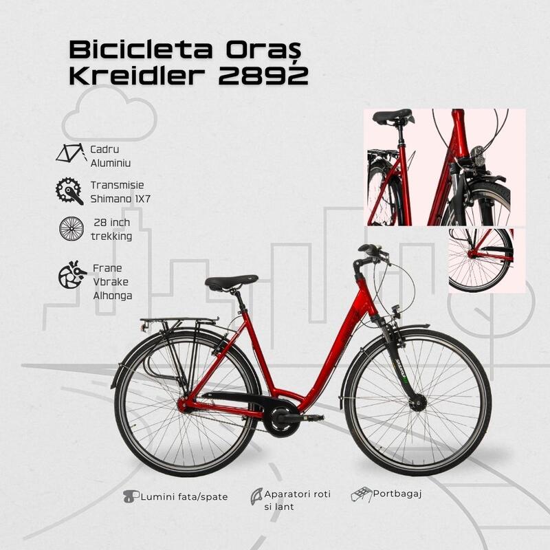 Bicicleta Oras Kreidler 2892 - 28 inch, L, Rosu