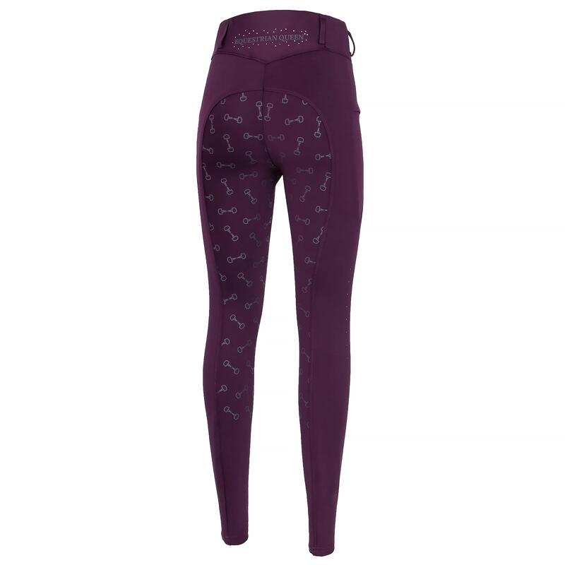 Legginsy jeździeckie damskie EQUESTRIAN QUEEN Salford 25SS z pełnym lejem