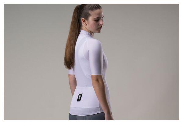 Kurzarm Trikot für Frauen LeBram Galibier Weiß 6/7