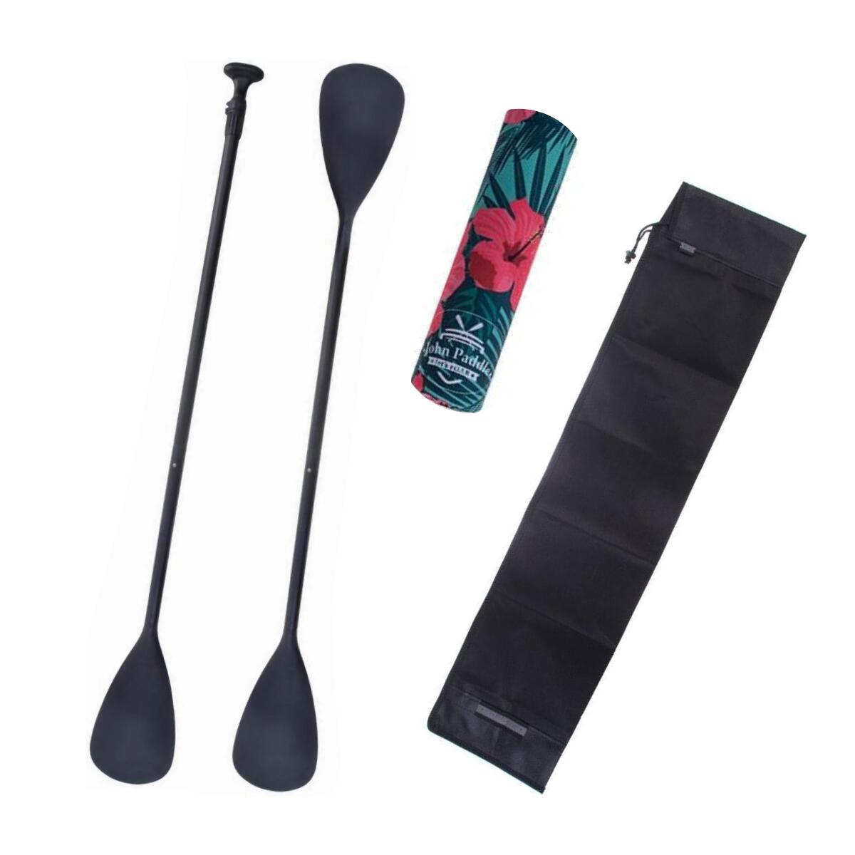 Zestaw Wiosło John Paddle V2 170-210/225cm + pokrowiec + odbijacz Flowers