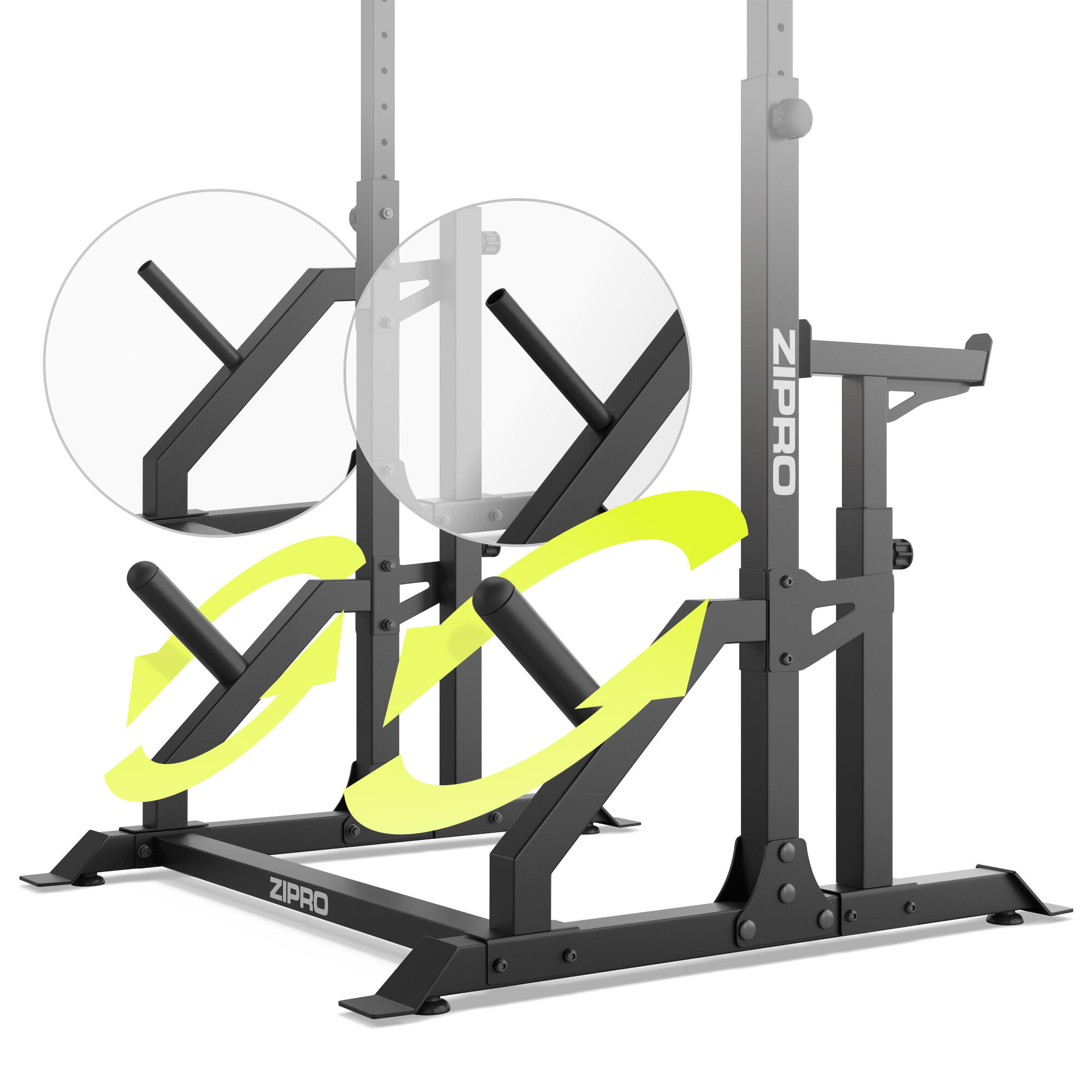 Suporte de barra Zipro LIFT com área de carga e segurança 5/8